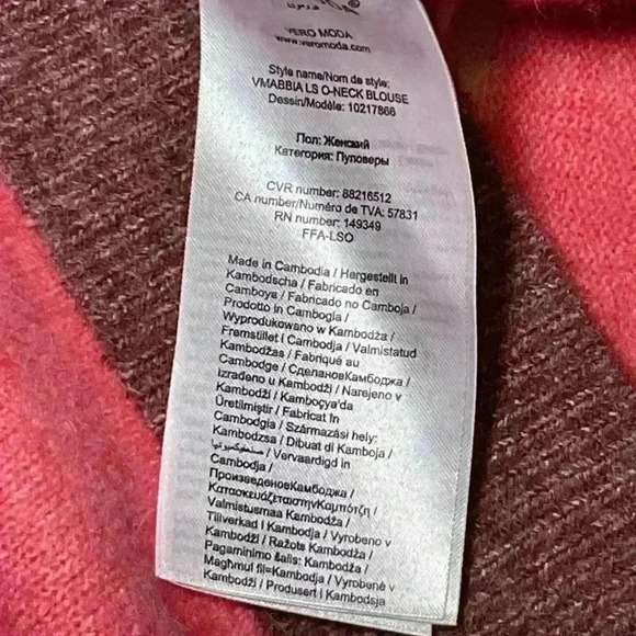 Vero Moda tri colored women’s sweater. Size large - Picture 5 of 8